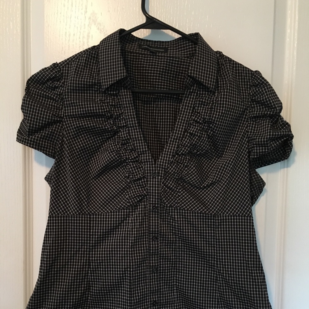 Express top - V-neck button down top
